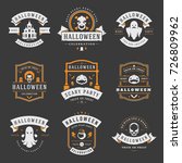 happy halloween labels an... | Shutterstock .eps vector #726809962