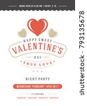 happy valentines day party... | Shutterstock .eps vector #793135678