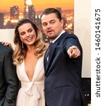 Small photo of Los Angeles, CA - July 22, 2019: Margot Robbie and Leonardo DiCaprio attend The Los Angeles Premiere Of "Once Upon a Time in Hollywood" held at TCL Chinese Theatre