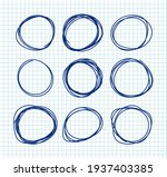 pen drawing circles vector set... | Shutterstock .eps vector #1937403385