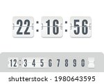 white scoreboard number font.... | Shutterstock .eps vector #1980643595