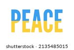 ukrainian flag with peace... | Shutterstock .eps vector #2135485015