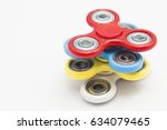 Colourful fidget finger spinner stress, anxiety relief toy
