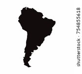 south america vector country map | Shutterstock .eps vector #754855618
