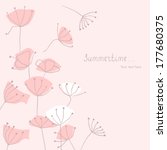 gentle floral background | Shutterstock .eps vector #177680375