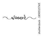 winner   hand lettering... | Shutterstock .eps vector #1850515765