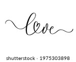 love. wavy elegant calligraphy... | Shutterstock .eps vector #1975303898