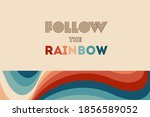 retrowave 80s art retro rainbow ... | Shutterstock .eps vector #1856589052