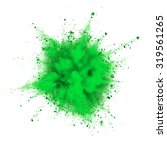 Green Powder Explosion Isolated ...
