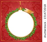 christmas wreath background... | Shutterstock .eps vector #151472018