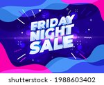 friday night sale banner. sale... | Shutterstock .eps vector #1988603402