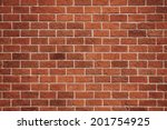 red brick wall vector background | Shutterstock .eps vector #201754925