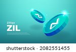 zilliqa  zil  crypto currency... | Shutterstock .eps vector #2082551455