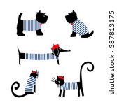 French Style Animals Set. Cute...