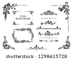 black elegant elements set of... | Shutterstock .eps vector #1298615728