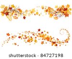 autumn leaves border | Shutterstock .eps vector #84727198