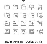 folder ui pixel perfect well... | Shutterstock .eps vector #605239745
