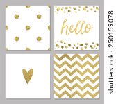Cute Cards With Gold Confetti...