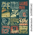 vintage athletic department ... | Shutterstock .eps vector #165080162