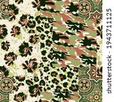 camouflage tartan paisley... | Shutterstock .eps vector #1943711125
