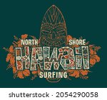 tribal hawaii with hibiscus... | Shutterstock .eps vector #2054290058