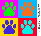 Paw And Pop Art On White