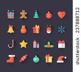 Set Of Christmas Icons Isolated....