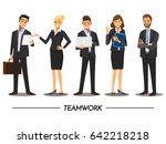 business people teamwork ... | Shutterstock .eps vector #642218218