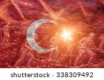 Great shiny  turkish flag