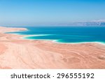 Dead Sea Coastline In Desert...