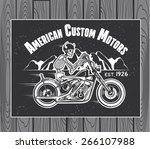 skeleton rider motorcycle... | Shutterstock .eps vector #266107988