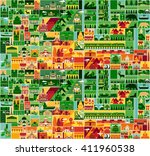 cartoon eurasia pattern.... | Shutterstock .eps vector #411960538