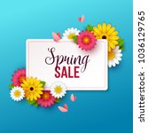 spring sale background with... | Shutterstock .eps vector #1036129765