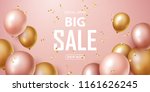 sale banner with pink and gold... | Shutterstock .eps vector #1161626245