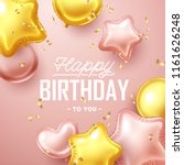 happy birthday background with... | Shutterstock .eps vector #1161626248
