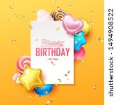 happy birthday background with... | Shutterstock .eps vector #1494908522