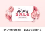 spring sale background with... | Shutterstock .eps vector #1669985848