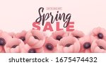 spring sale background with... | Shutterstock .eps vector #1675474432
