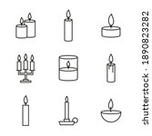 Vector Set Of Candles Icons....