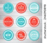 vintage labels template set.... | Shutterstock .eps vector #246090898