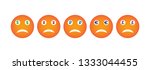 set of sad emotions with the... | Shutterstock .eps vector #1333044455