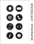 set of black buttons for... | Shutterstock .eps vector #1447202318