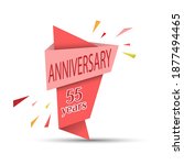 anniversary 55 years. colored... | Shutterstock .eps vector #1877494465