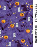 halloween pumpkin seamless... | Shutterstock .eps vector #1479513932