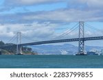 Oakland Bay Bridge famous lanscape at Bay Area, San Francisco, USA