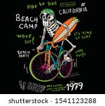 Vector Skull Surf Rider...