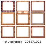 the golden picture frame... | Shutterstock . vector #205671028