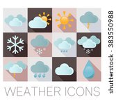 vector image of a weather flat... | Shutterstock .eps vector #383550988