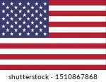 united states flag with correct ... | Shutterstock . vector #1510867868