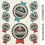 anniversary sign collection and ... | Shutterstock .eps vector #124668235